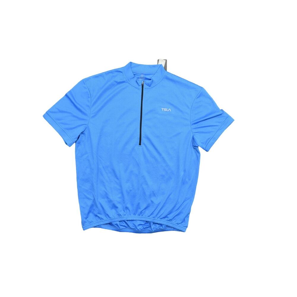 TSLA Men's 3XL Blue Polyester T-Shirt BLANK With Tags Biker Shirt Hyper Dri